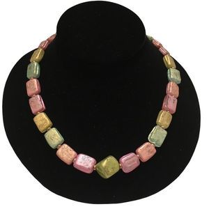 Vintage Painted Glass Bead Necklace